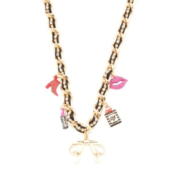 NWT Betsey Johnson Charm Neckace - Picture 2 of 3